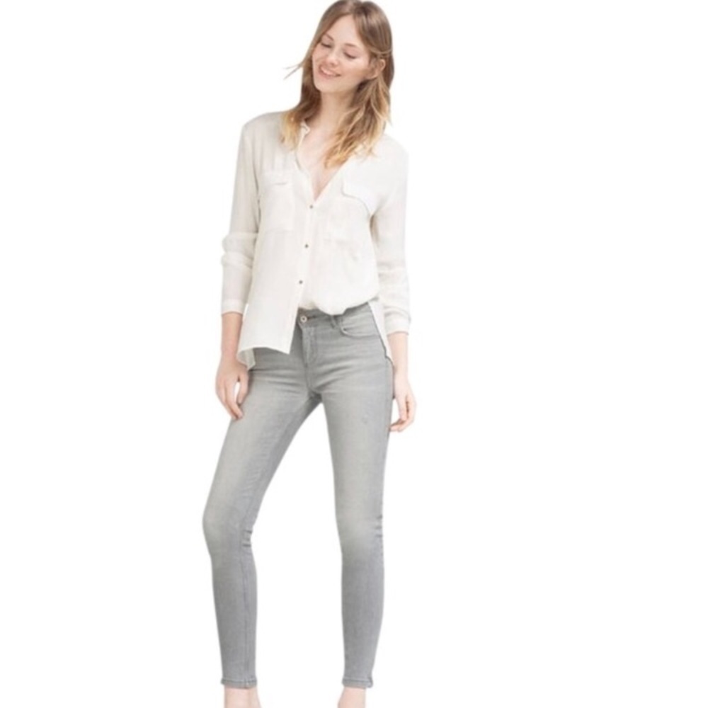 ZARA Trafaluc Core denim size 10 slim green jeans